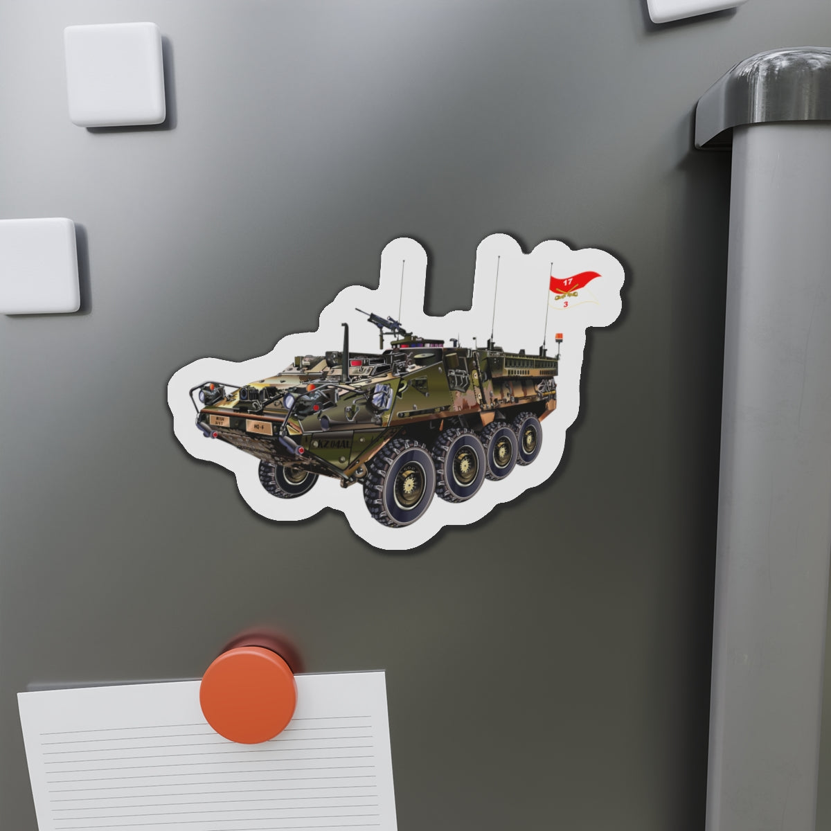 Die-Cut Magnets - Army - 3rd Squadron, 17th Cavalry Regiment Stryker Vehicle wo Txt