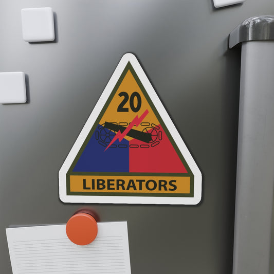 Die-Cut Magnets - Army - SSI - 20th Armored Division w Name Tape - Liberators X 300