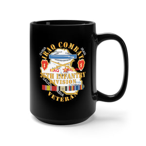 Black Mug 15oz - Iraq Combat Infantry Veteran w 25th Infantry Division - DUI w IRAQ SVC X 300