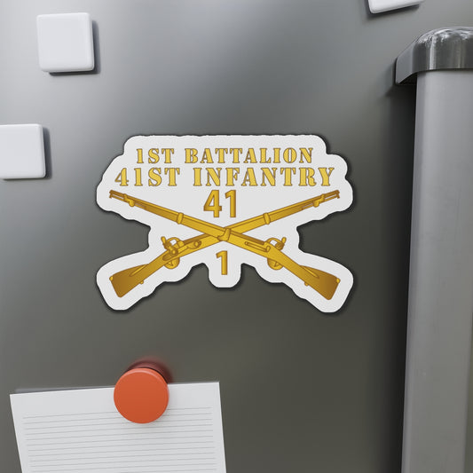 Die-Cut Magnets - Army - 1st Bn 41st  Infantry X 300 - Hat