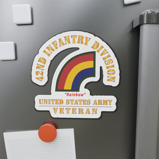 Die-Cut Magnets - Army - SSI - 42nd Infantry Division - Rainbow - US Army Veteran X 300