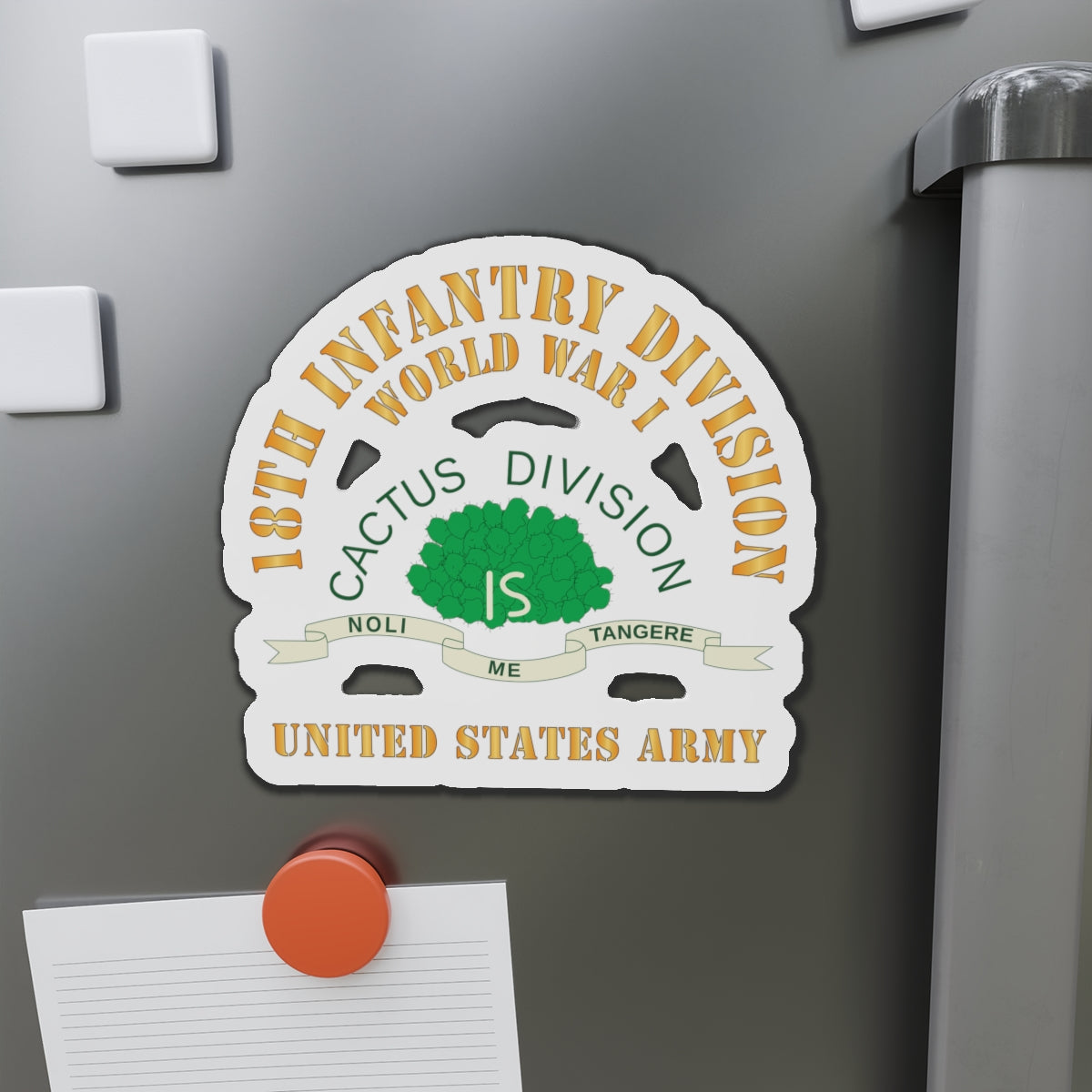 Die-Cut Magnets - Army - SSI - 18th Infantry Division  - WWI - US Army X 300