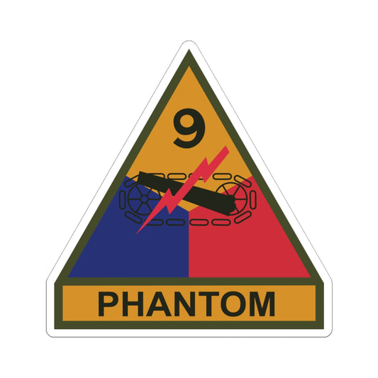 Kiss-Cut Stickers - SSI - 9th Armored Division w Name Tape X 300