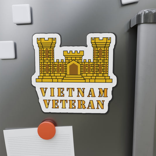 Die-Cut Magnets - Army - Engineer Branch - Vietnam Veteran