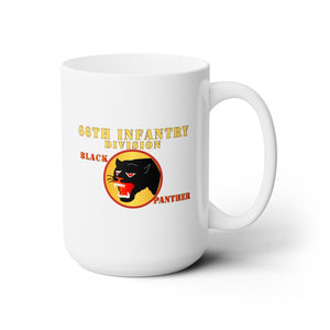 White Mug 15oz -Army - 66th Infantry Div - Black Panther X 300 - Hat