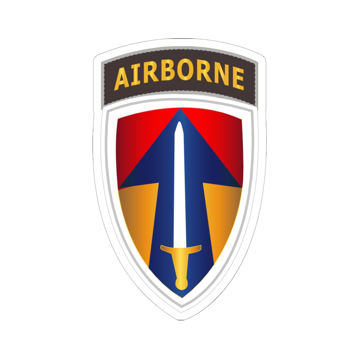 Kiss-Cut Stickers - Army - II Field Force w Airborne Tab LRRP