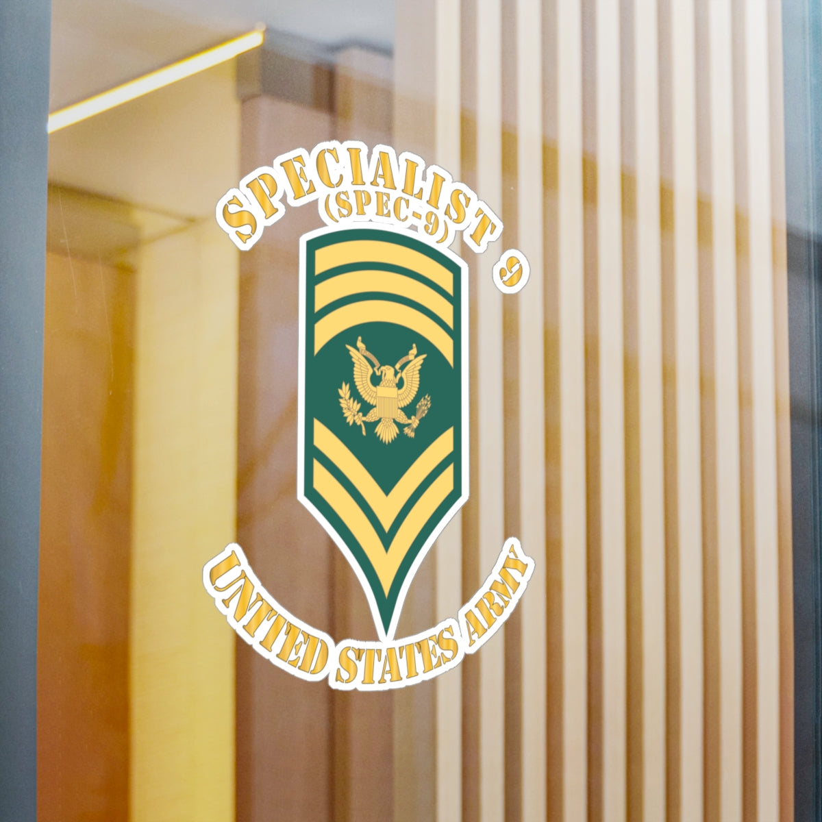 Kiss-Cut Vinyl Decals - Army - Enlisted - SPEC 9 - Specialist 9  - Std X 300