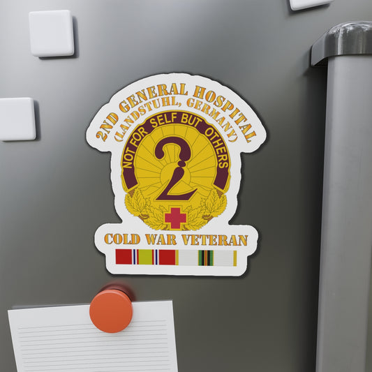 Die-Cut Magnets - Army - 2nd General Hospital - Landstuhl FRG - w COLD SVC