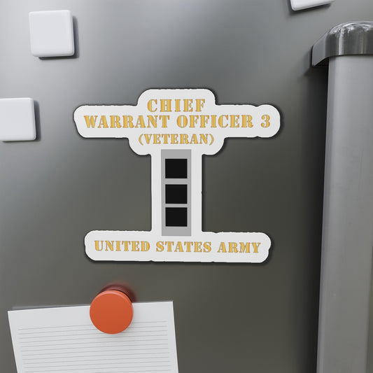 Die-Cut Magnets -SSI - Army - Chief Warrant Officer 3 - CW03 - Veteran - Flat - X 300