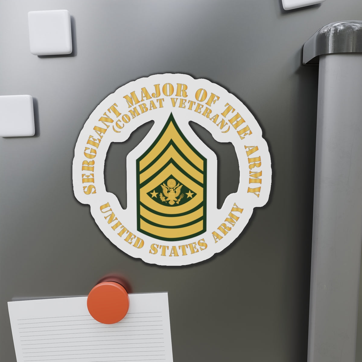 Die-Cut Magnets -SSI -Army - Sergeant Major of the Army - SMA - Combat Veteran - Flat X 300