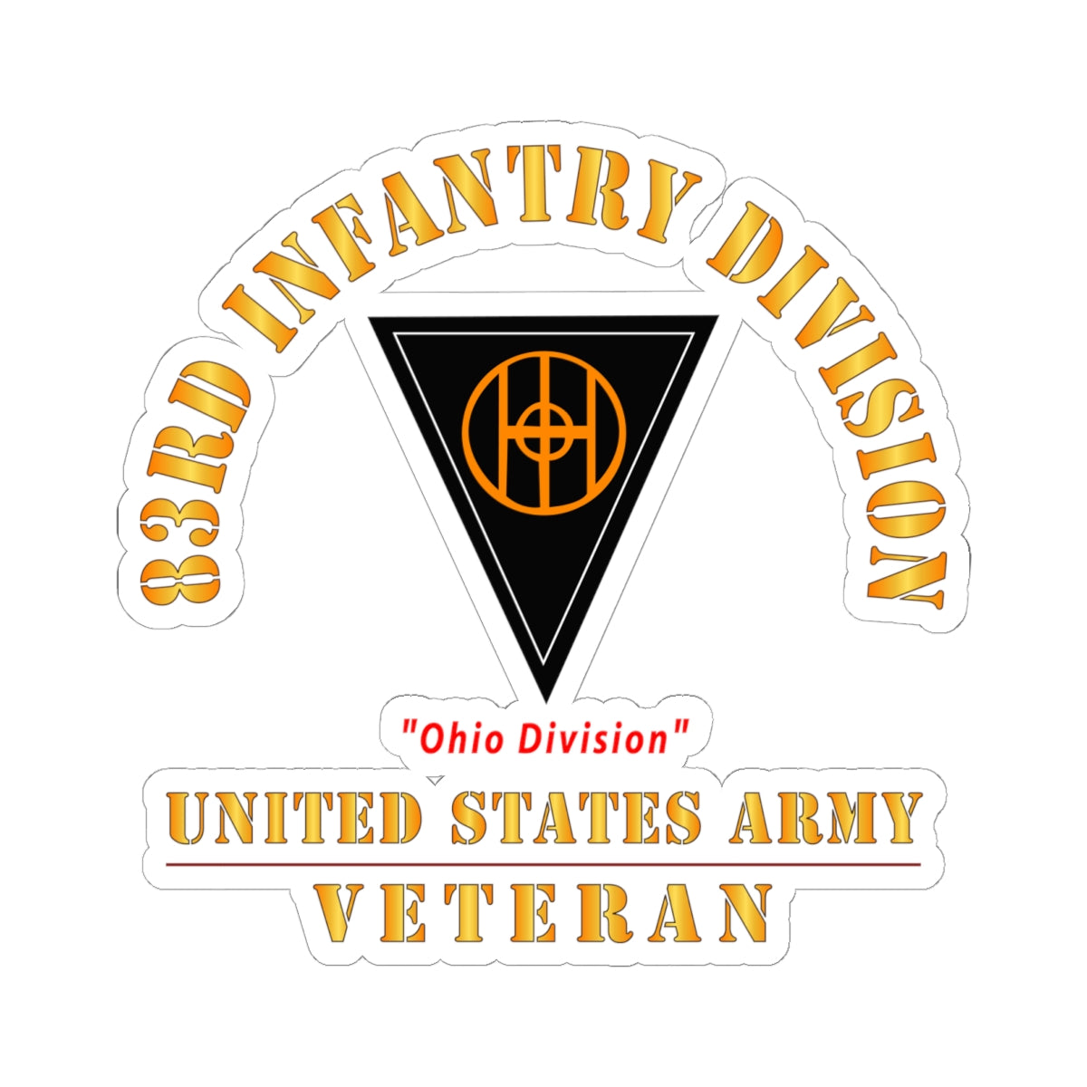 Kiss-Cut Stickers - Army - SSI - 83rd Infantry Division - Ohio Division - US Army Veteran X 300