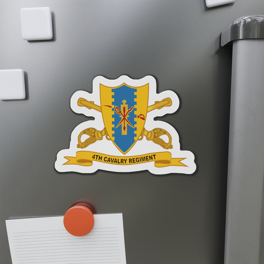 Die-Cut Magnets - 4th Cavalry Regiment w Br - Ribbon