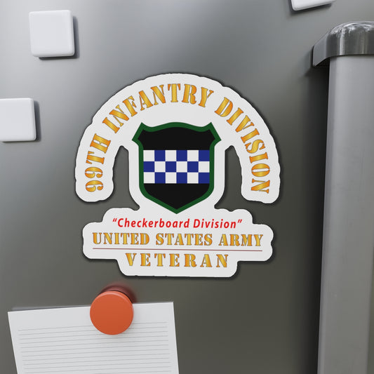Die-Cut Magnets - Army - SSI - 99th Infantry Division - Checkerboard Division - US Army Veteran X 300