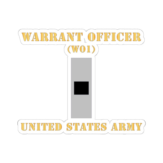 Kiss-Cut Stickers - Army - Warrant Officer - W01 - Flat X 300