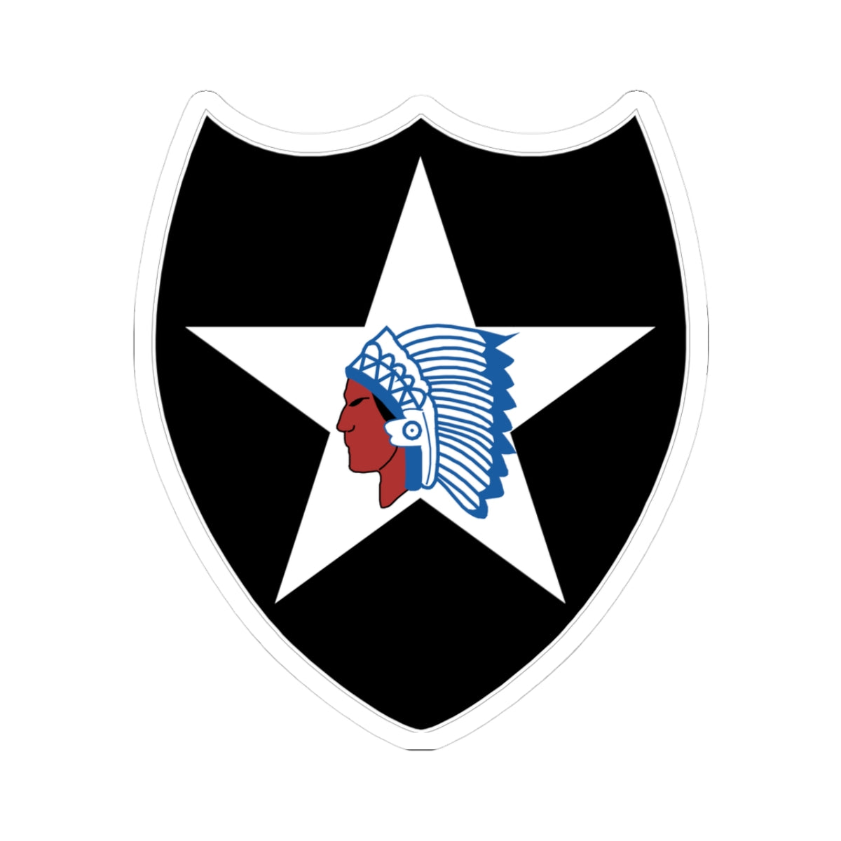 A kiss-Cut Stickers depicting the 2nd Infantry Division 