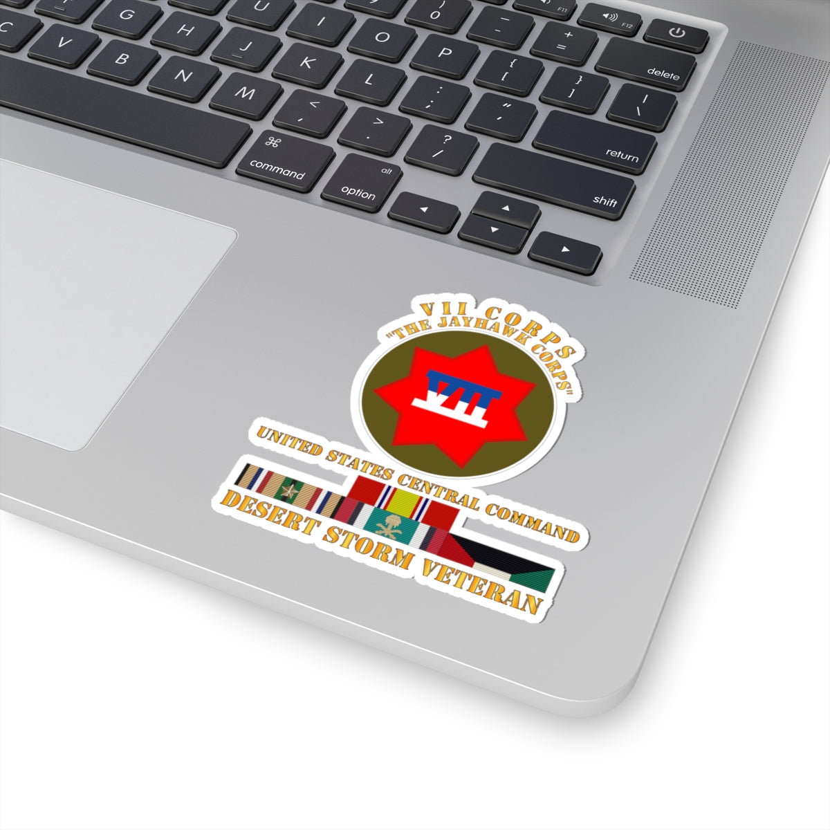 Kiss-Cut Stickers - VII Corps - US Central Command - Desert Storm Veteran