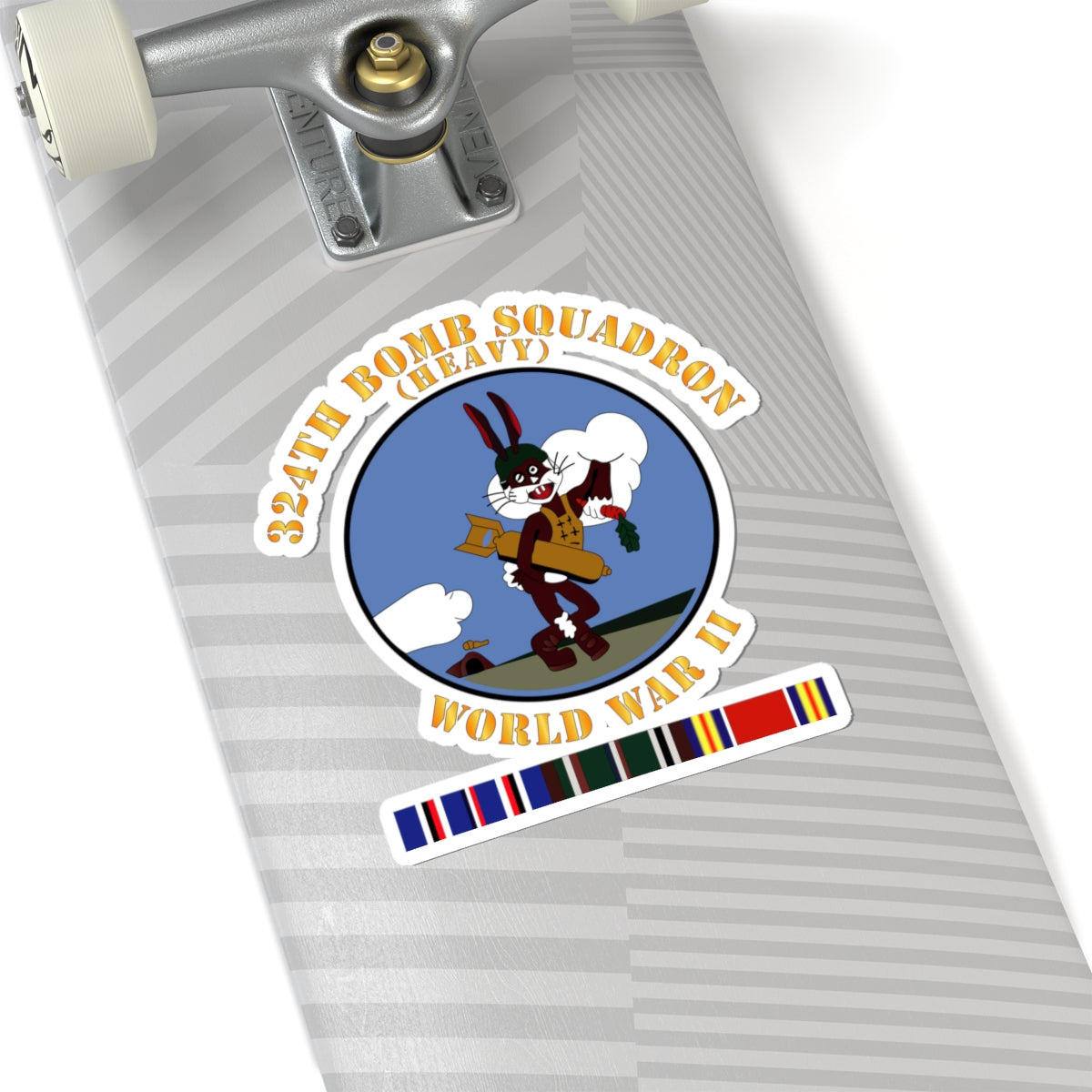 Kiss-Cut Stickers - AAC - 324th Bomb Squadron - WWII w EU SVC