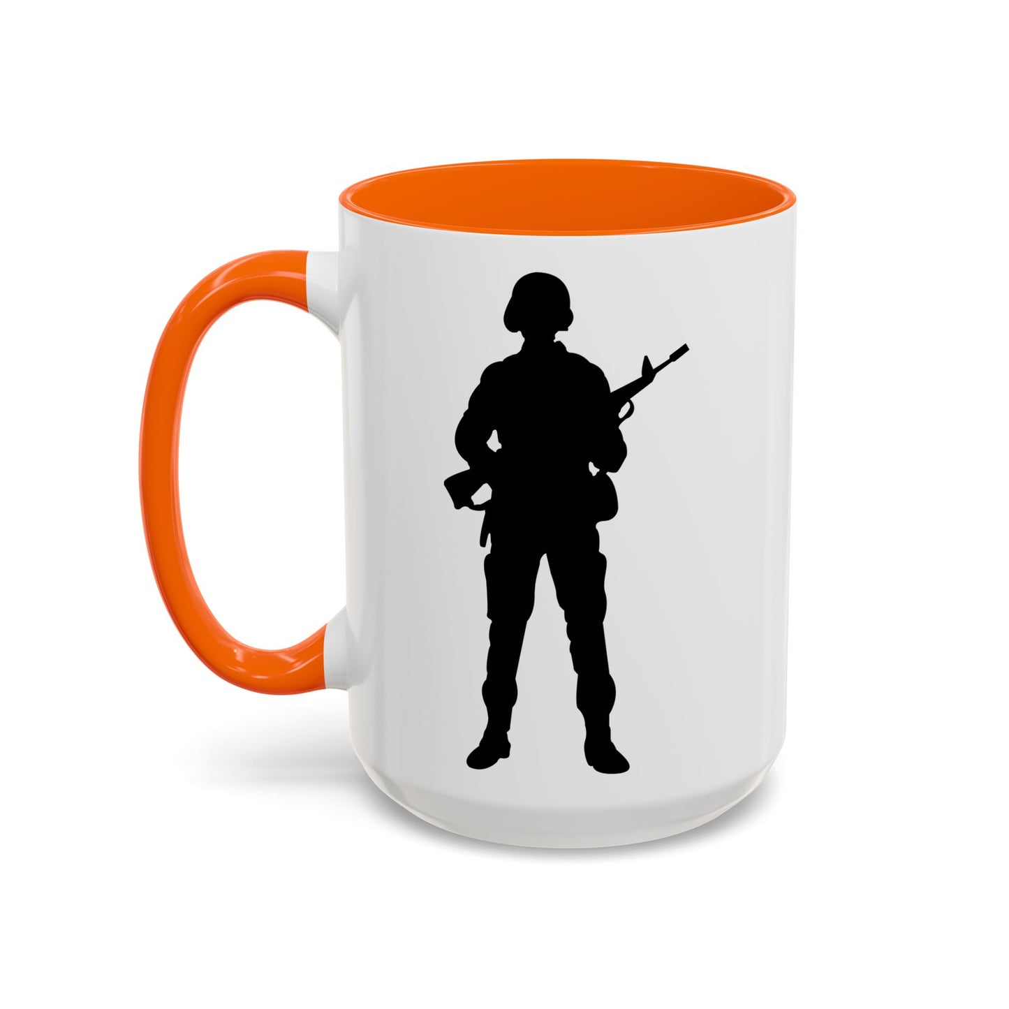 Accent Coffee Mug (11oz & 15oz) - Army - Soldier - Silhouette X 300