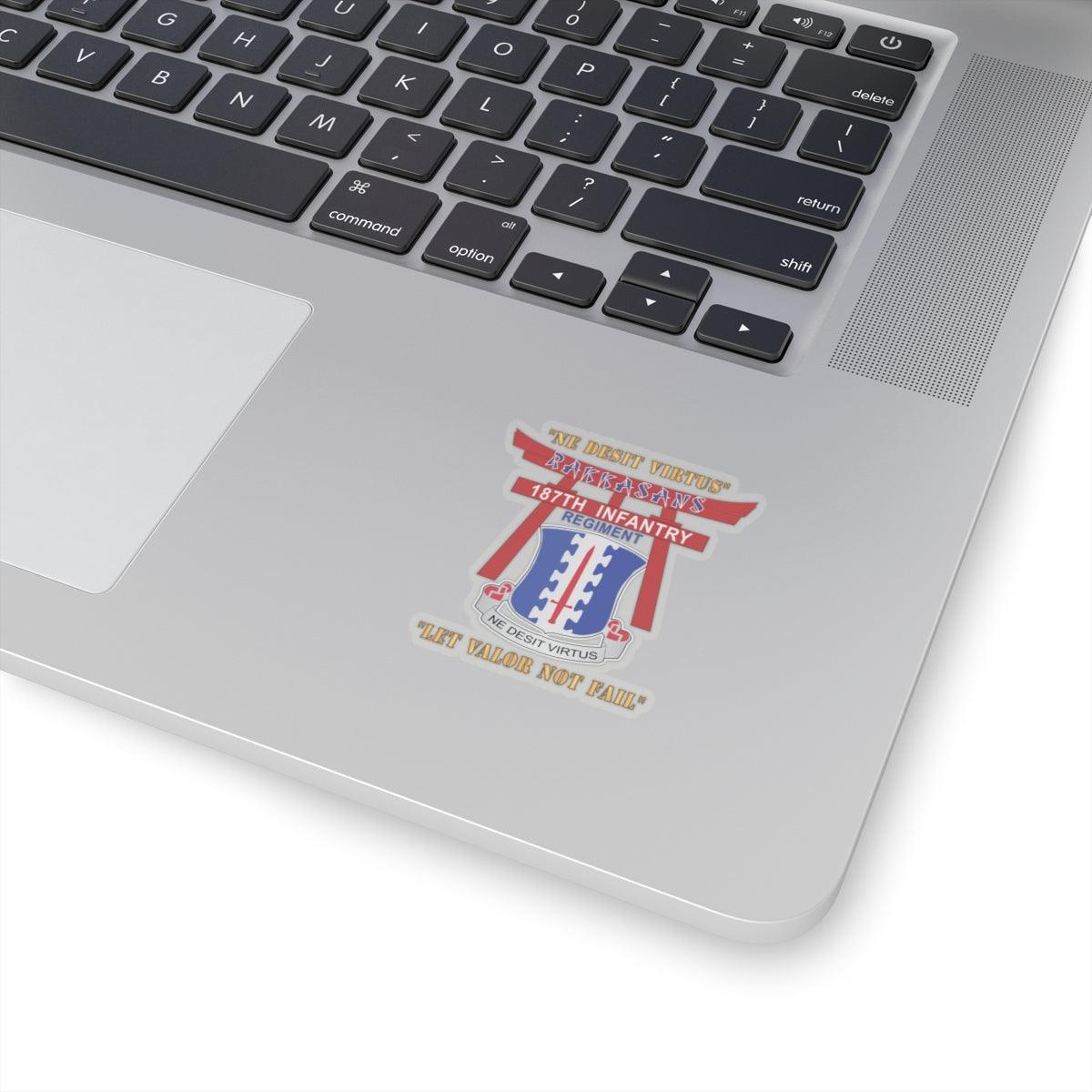 Kiss-Cut Stickers - 187th Infantry Regiment - Torii, Rakkasans, Let Valor Not Fail, English, Latin X 300
