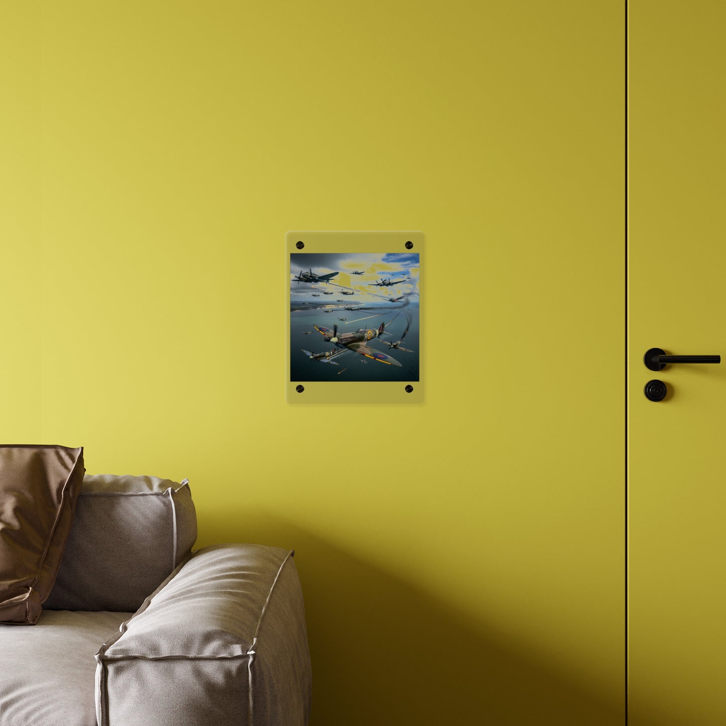 Acrylic Wall Art Panel - British and German aircraft during the Battle of Britain