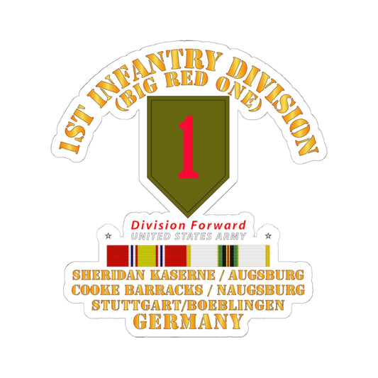 Kiss-Cut Stickers - 1st Infantry Division Forward - Germany w COLD WAR SVC