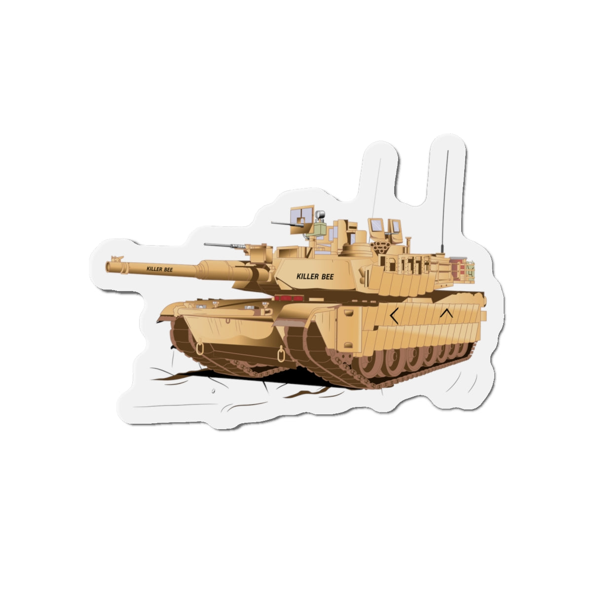 Die-Cut Magnets - M1A1 - Abrams Tank