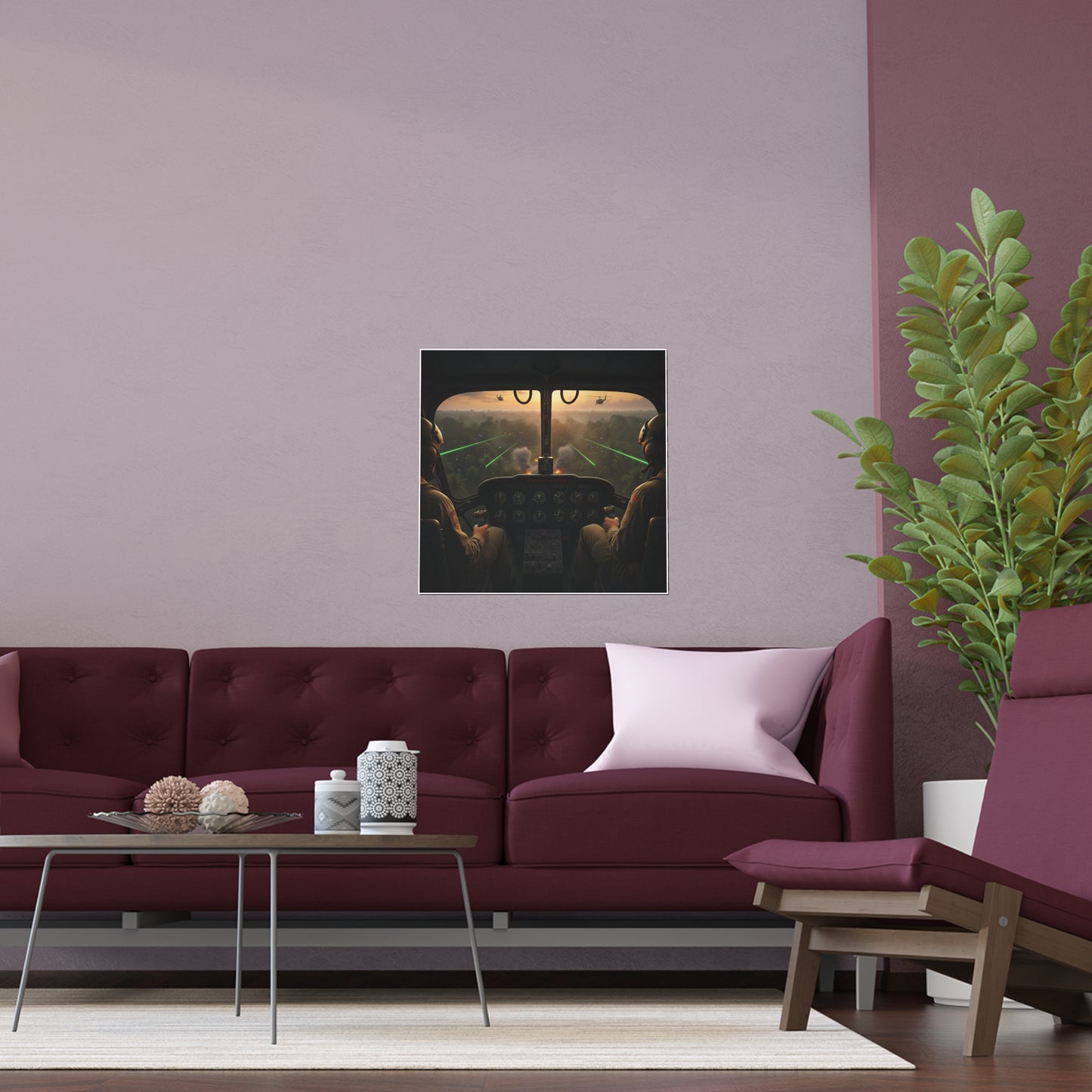 Indoor and Outdoor Silk Posters - Pilots View Hot LZ - Vietnam