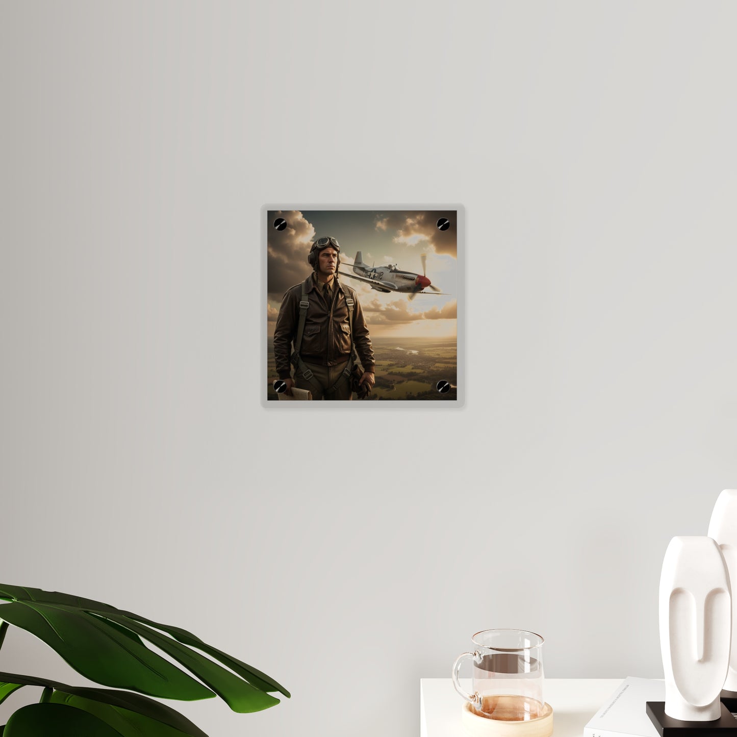 Acrylic Wall Art Panel - Army Air Corps Pilot