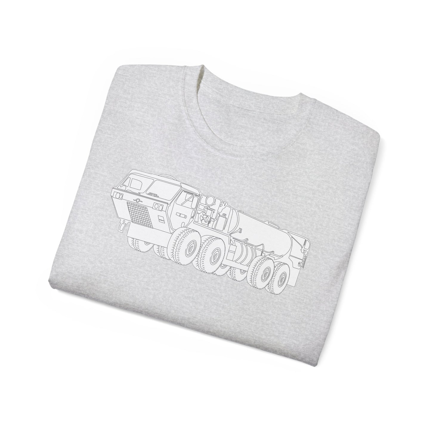Unisex Ultra Cotton Tee - Vehicle - Fuel Truck - Front Left Oblique X 300