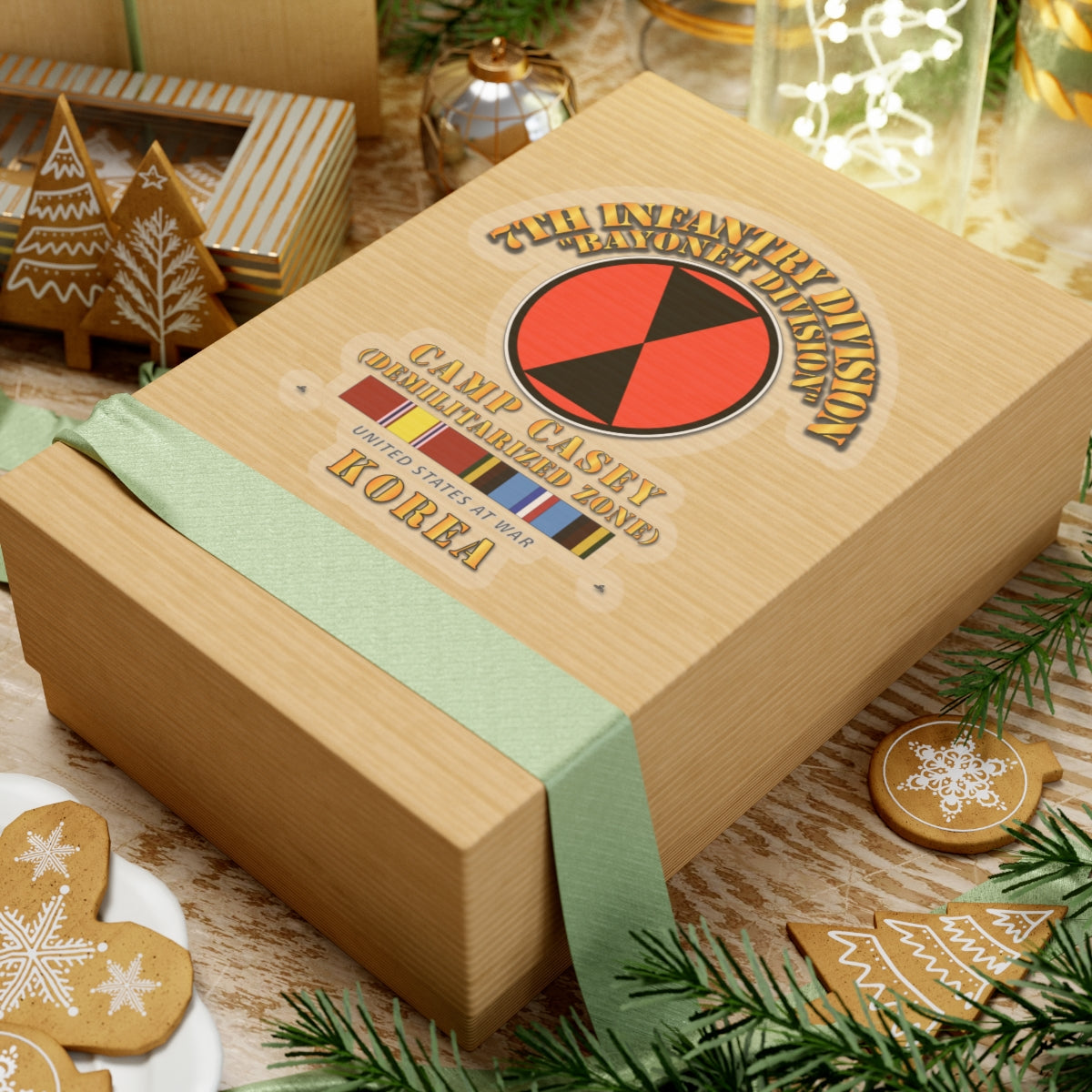 Kiss-Cut Stickers - 7th Infantry Division - Korea - Cp Casey w SVC