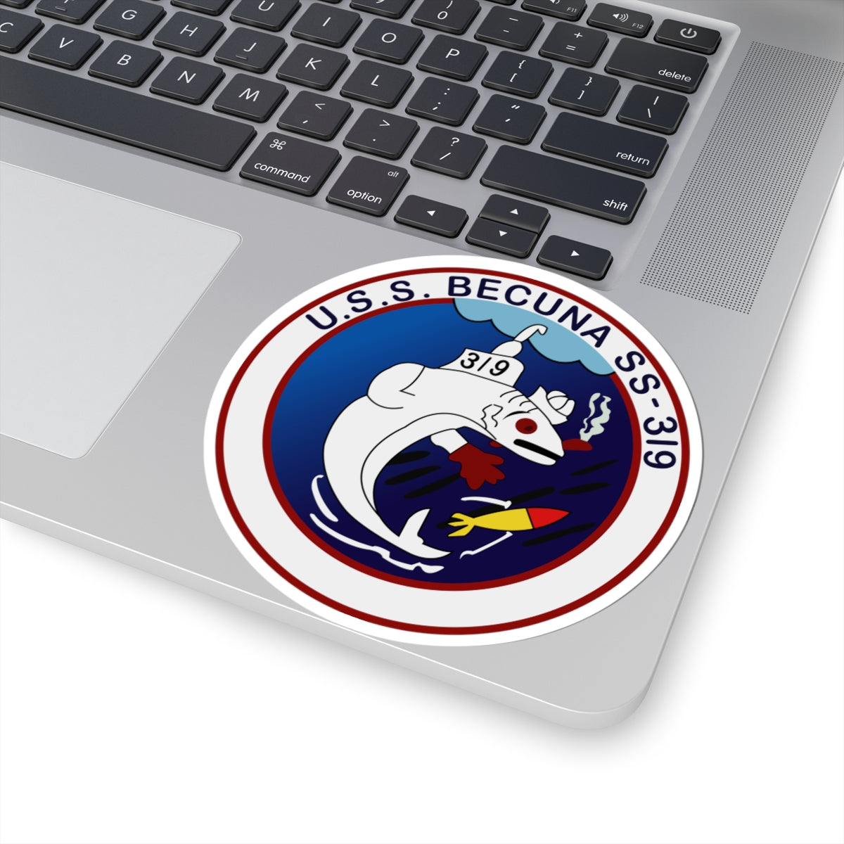 Kiss-Cut Stickers - Navy - USS Becuna (SS-319) wo Txt