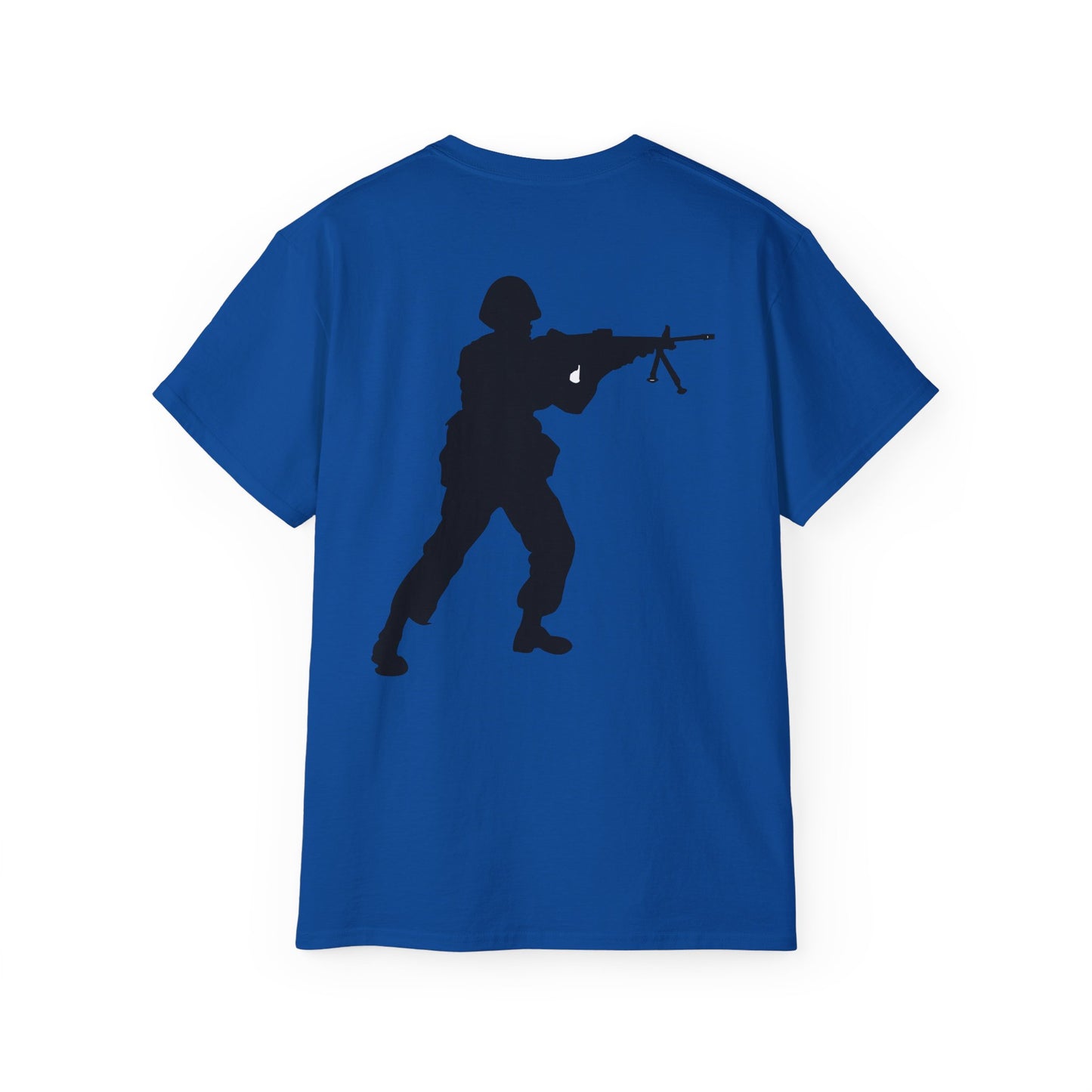 Unisex Ultra Cotton Tee - Army - Soldier - MG Assault - Silhouette X 300