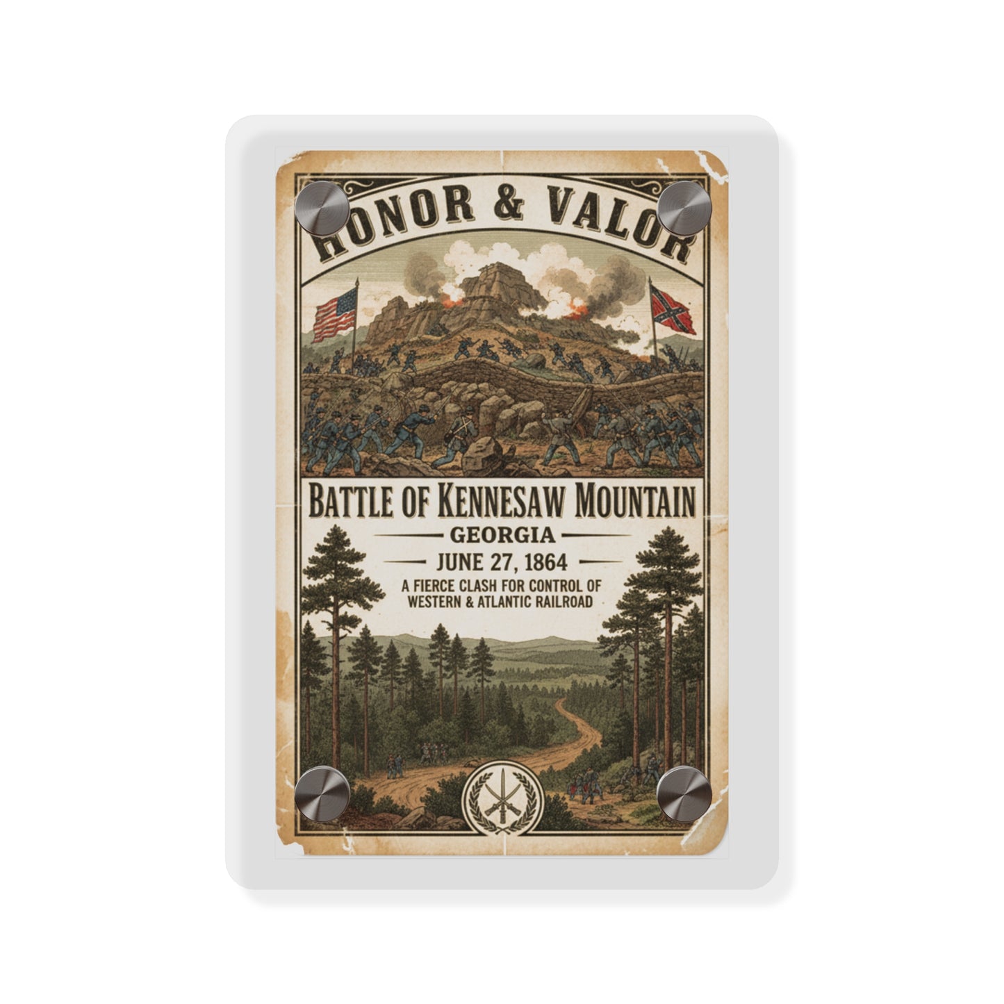 Acrylic Wall Art Panel - Battle of Kennesaw Mountain