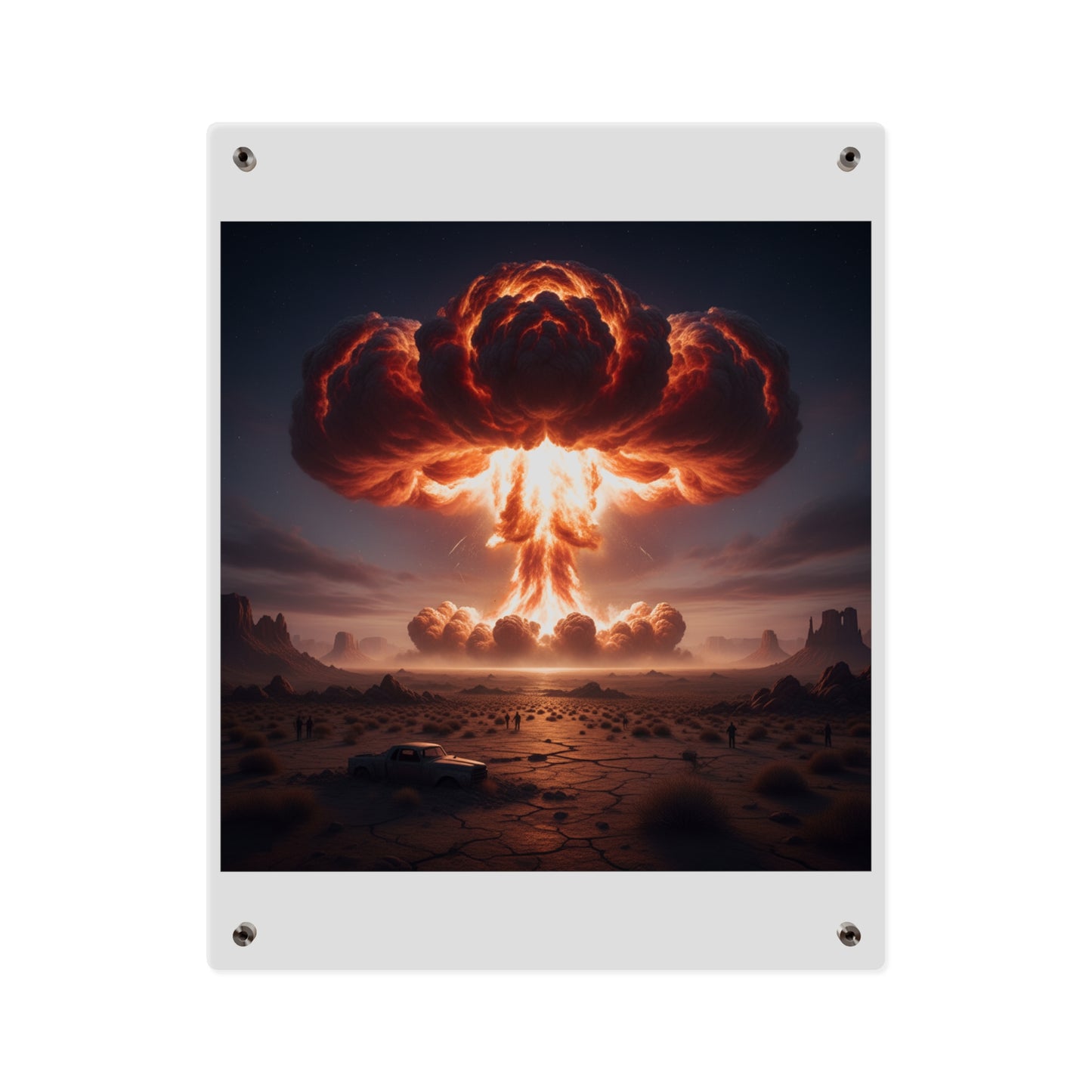 Acrylic Wall Art Panel - Atomic Blast in the desert