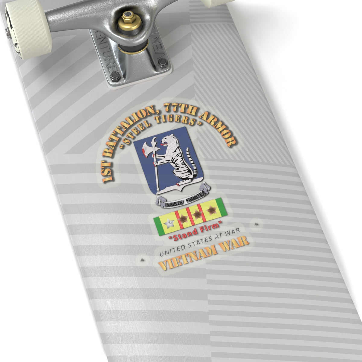 Kiss-Cut Stickers - 1st Bn 77th Armor w 8 VN Campaign Stars