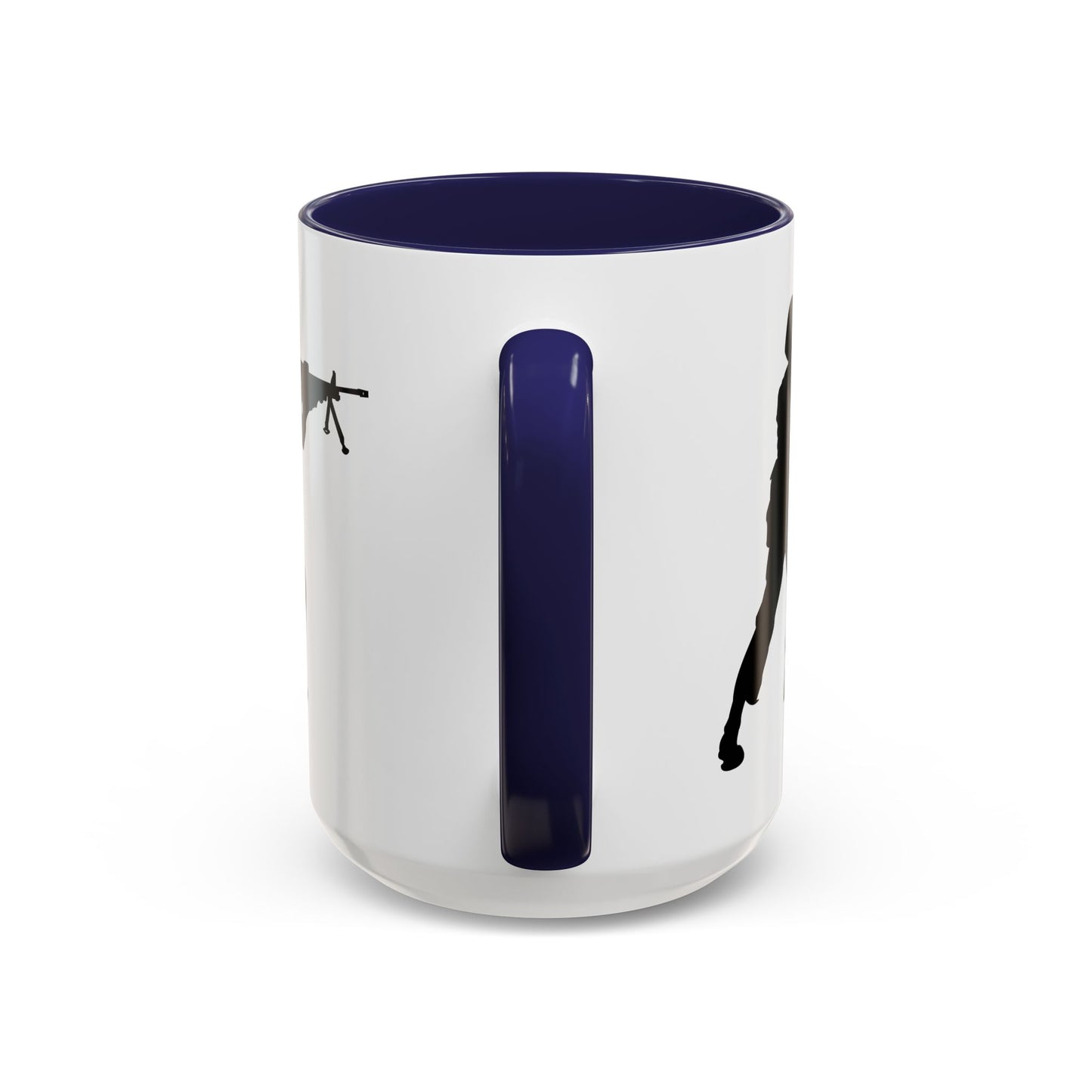 Accent Coffee Mug (11oz & 15oz) - Army - Soldier - MG Assault - Silhouette X 300