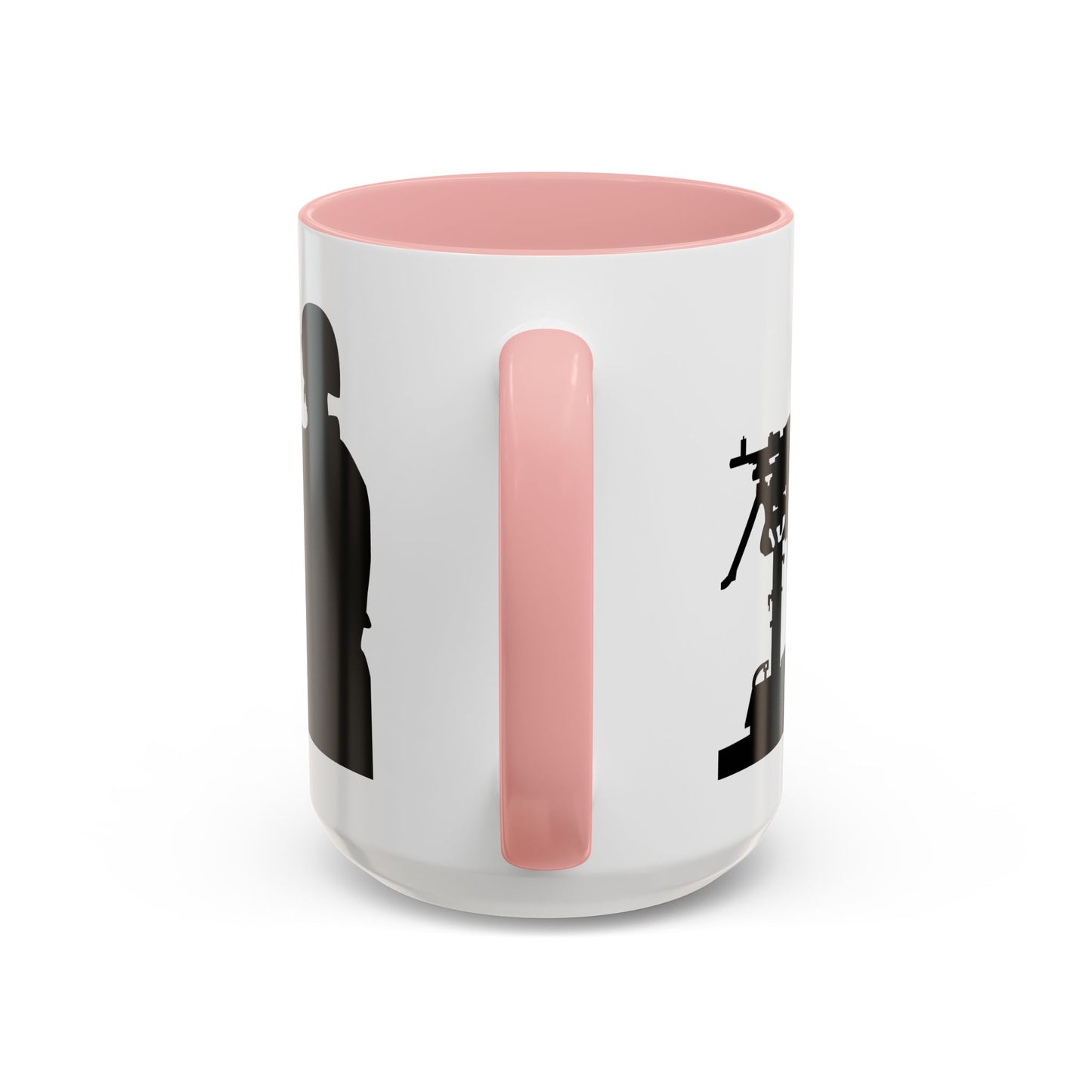 Accent Coffee Mug (11oz & 15oz) - Army - Soldier - MG Vehicle Mounted - Silhouette X 300