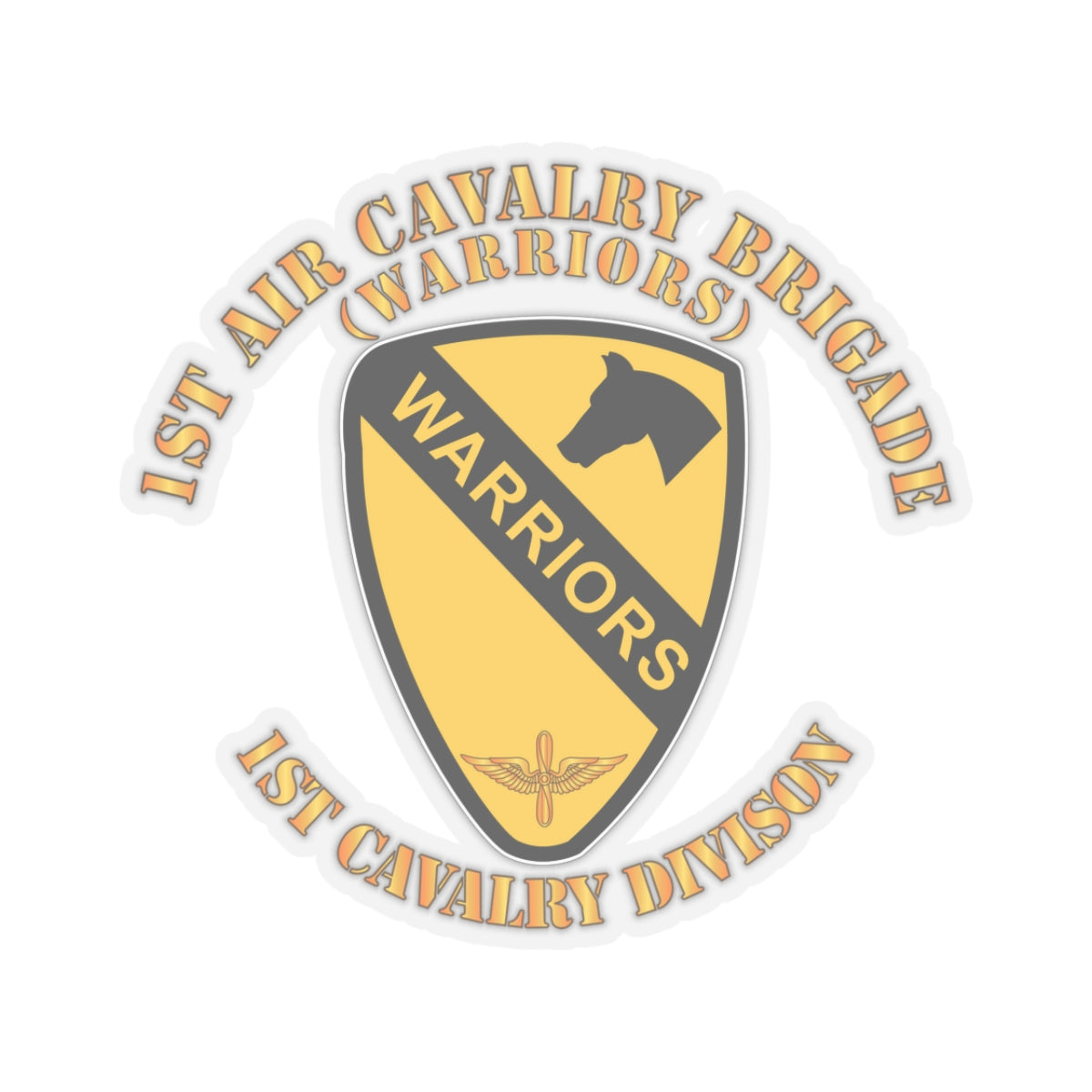 Kiss-Cut Stickers - 1st Air Cavalry Brigade - Warriors - 1st Cav Division