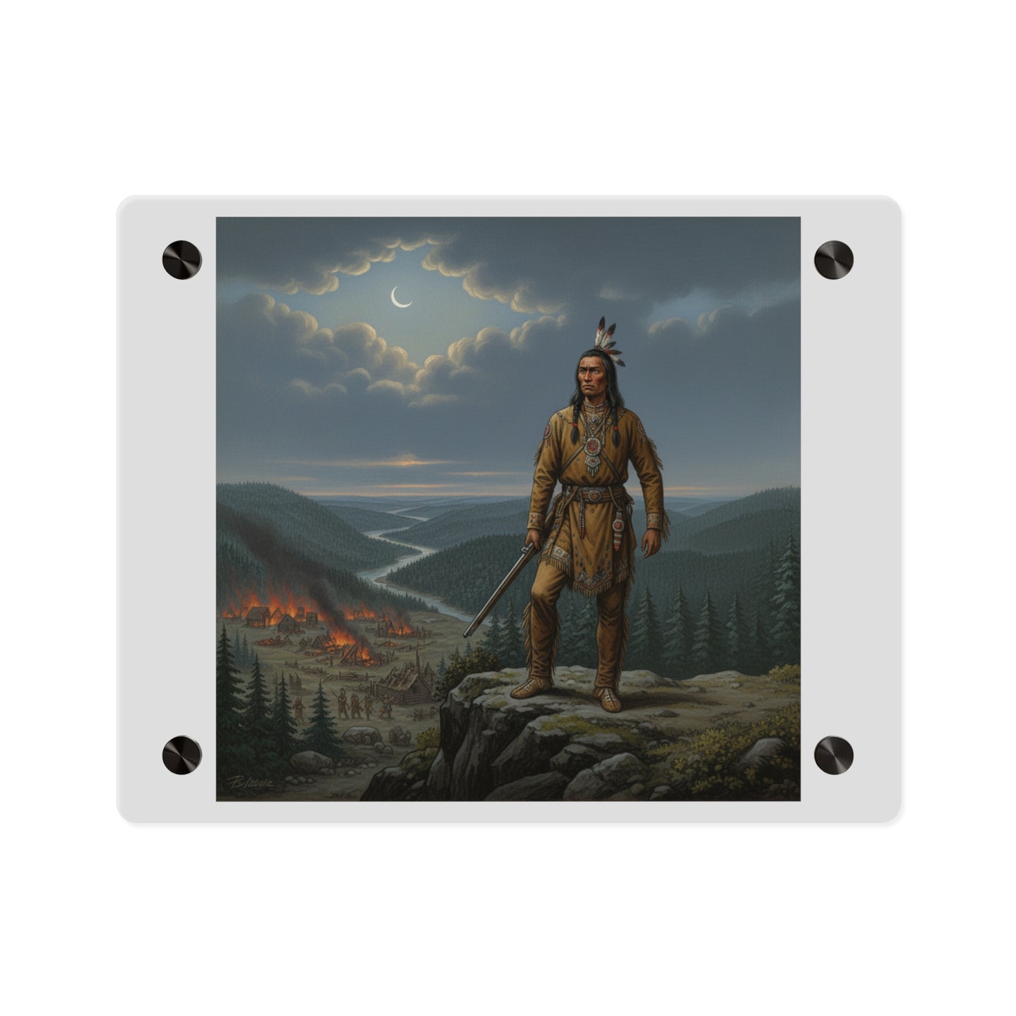 Acrylic Wall Art Panel - The Last Mohican