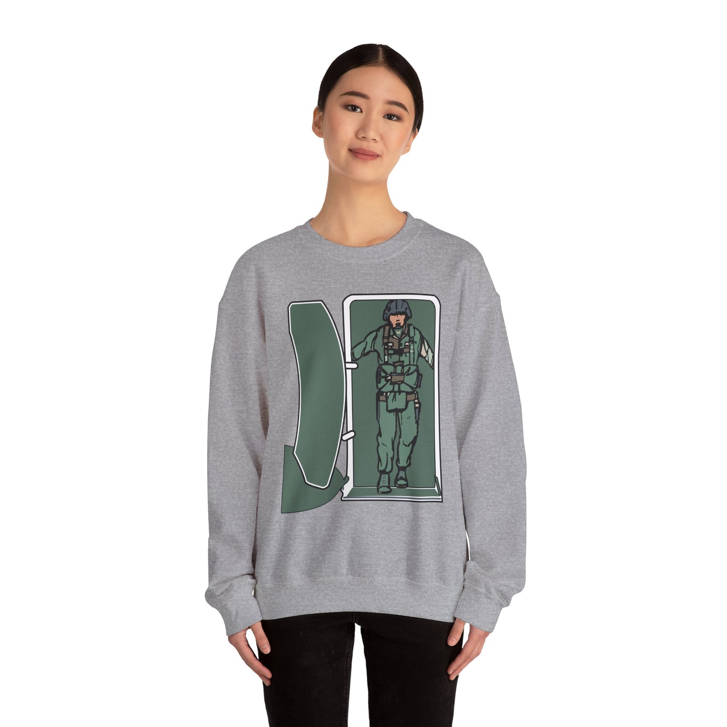 Crewneck Sweatshirt - Airborne - JM Door Check X 300