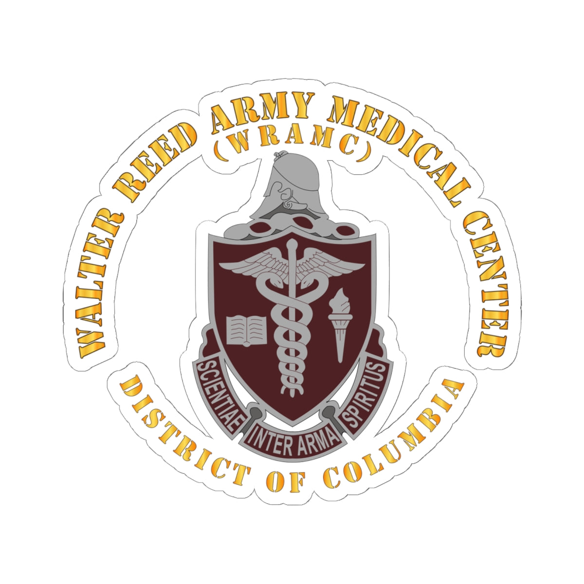 Kiss-Cut Stickers - Walter Reed Army Medical Center - District of Columbia