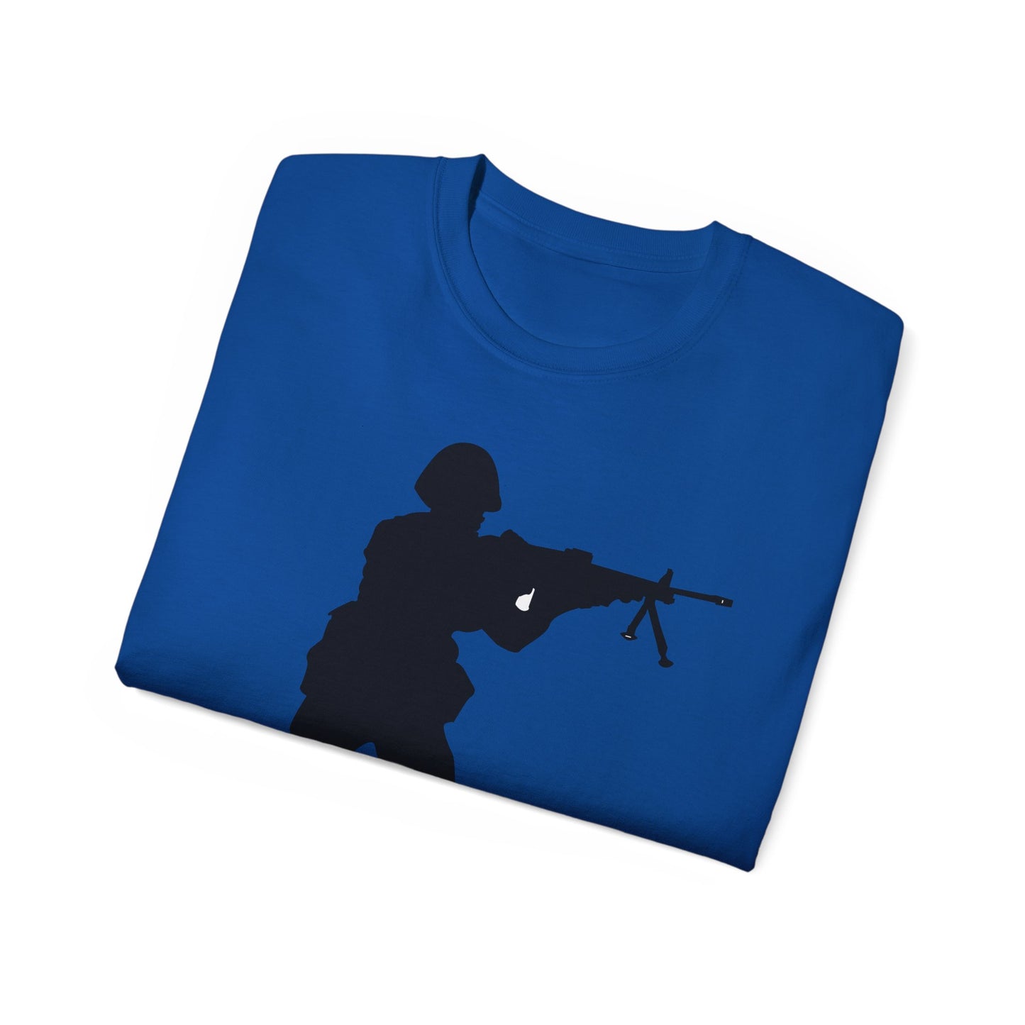 Unisex Ultra Cotton Tee - Army - Soldier - MG Assault - Silhouette X 300