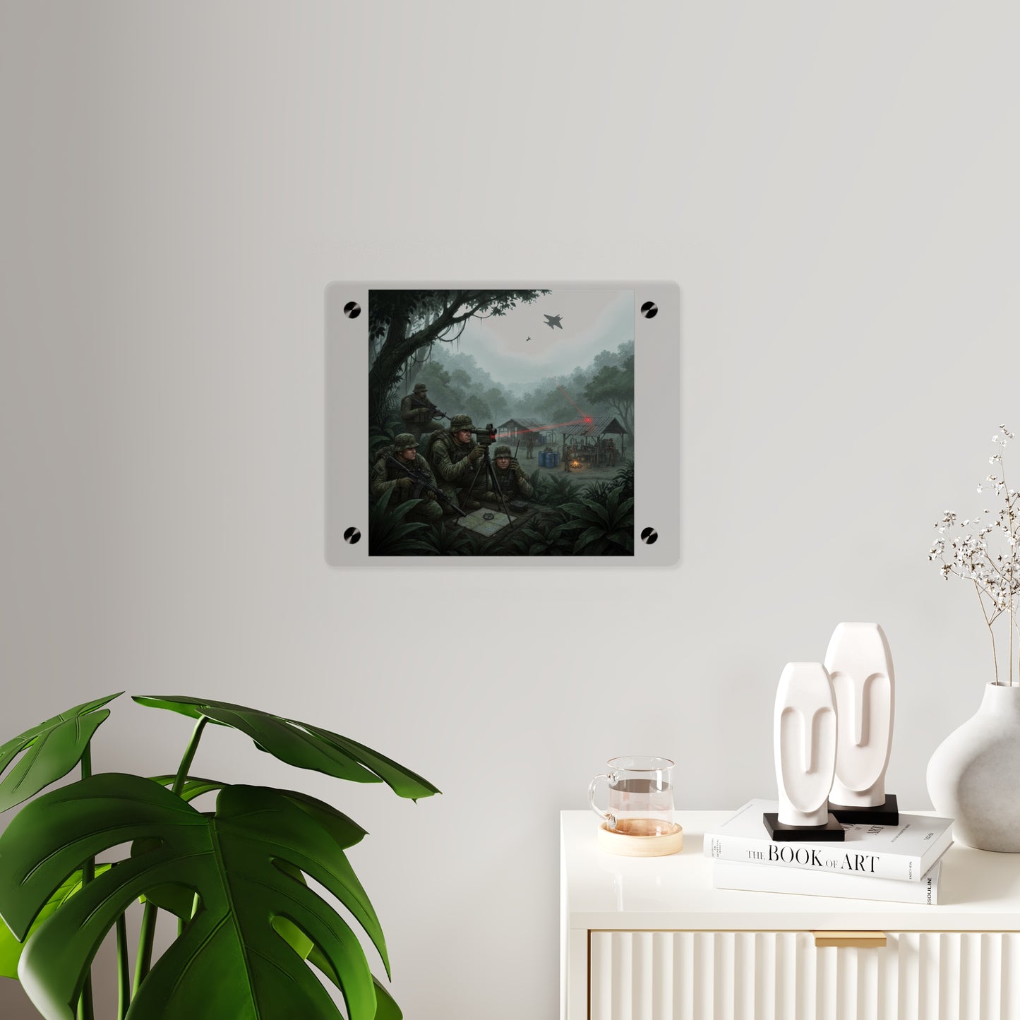 Acrylic Wall Art Panel - SOF Team Hitting a Jungle Drug Lab