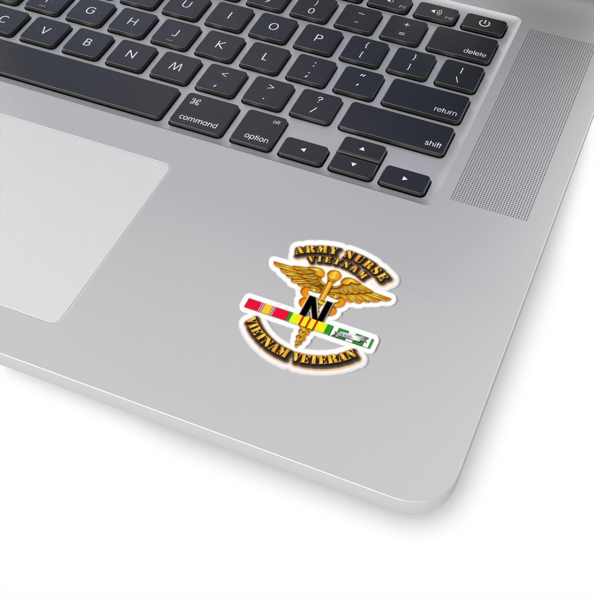 Kiss-Cut Stickers - Army Nurse with Vietnam Service Ribbons