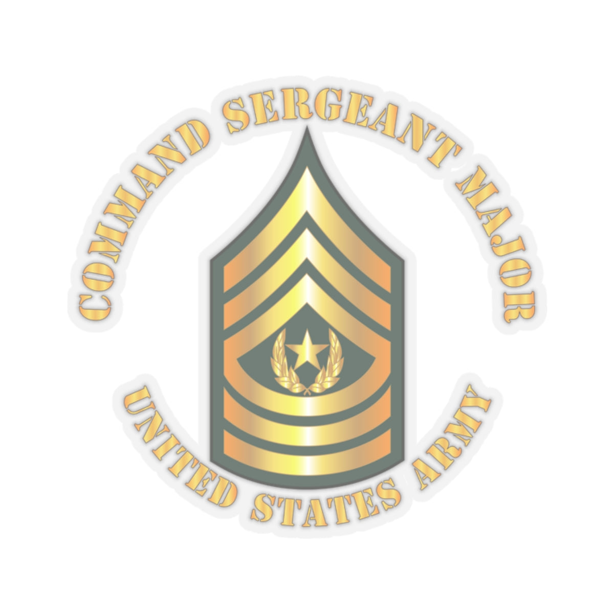 Kiss-Cut Stickers -  Command Sergeant Major - CSM