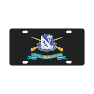 507th Infantry Regiment - PP w Br - RibbonX 300 Classic License Plate