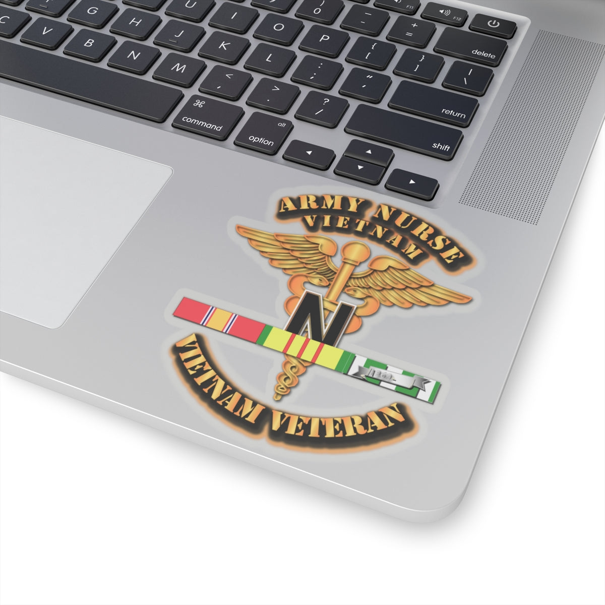 Kiss-Cut Stickers - Army Nurse w Vietnam SVC Ribbons