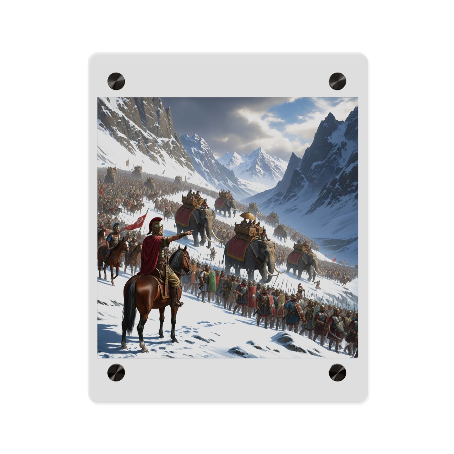Acrylic Wall Art Panel - Hannibal Crossing the Alps to Atttack Rome