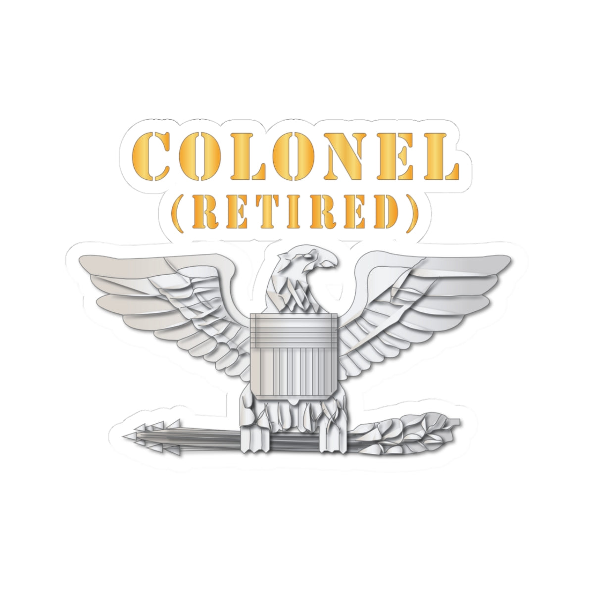 Kiss-Cut Stickers - Colonel - Retired X 300