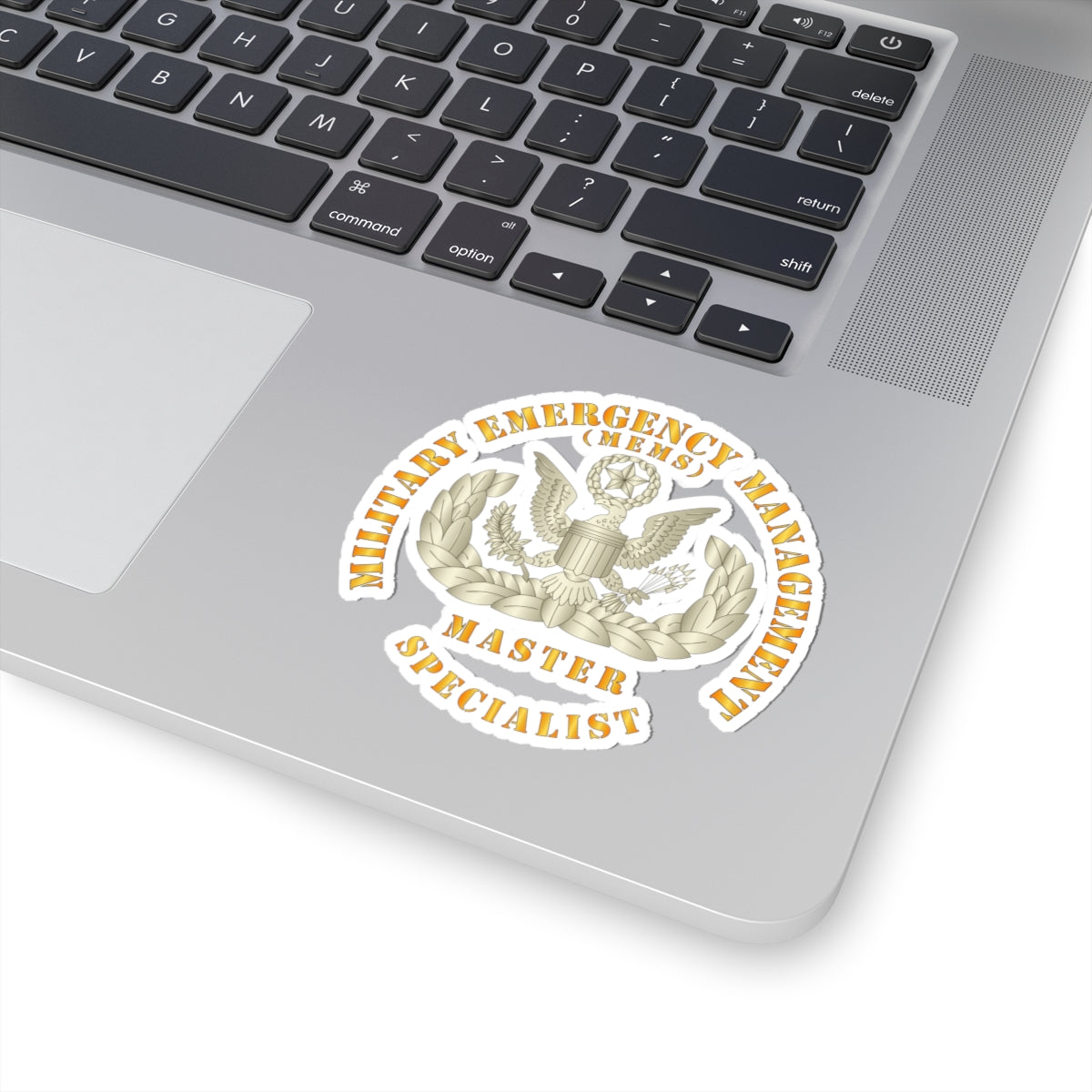 Kiss-Cut Stickers - ARNG - Military Emergency Management Specialist - Master - Gold